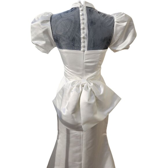 Grace Kelly Style Elegant Classy Wedding Evening Cocktail Couture Runway Dress - Picture 12 of 16